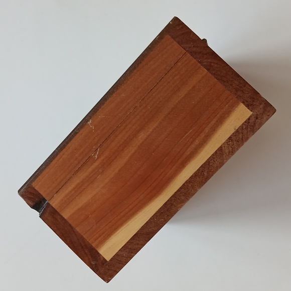 Folk Art Wooden Cedar Box Pennsylvania Dutch BLESS THIS HOUSE OH LORD WE PRAY - Picture 6 of 11